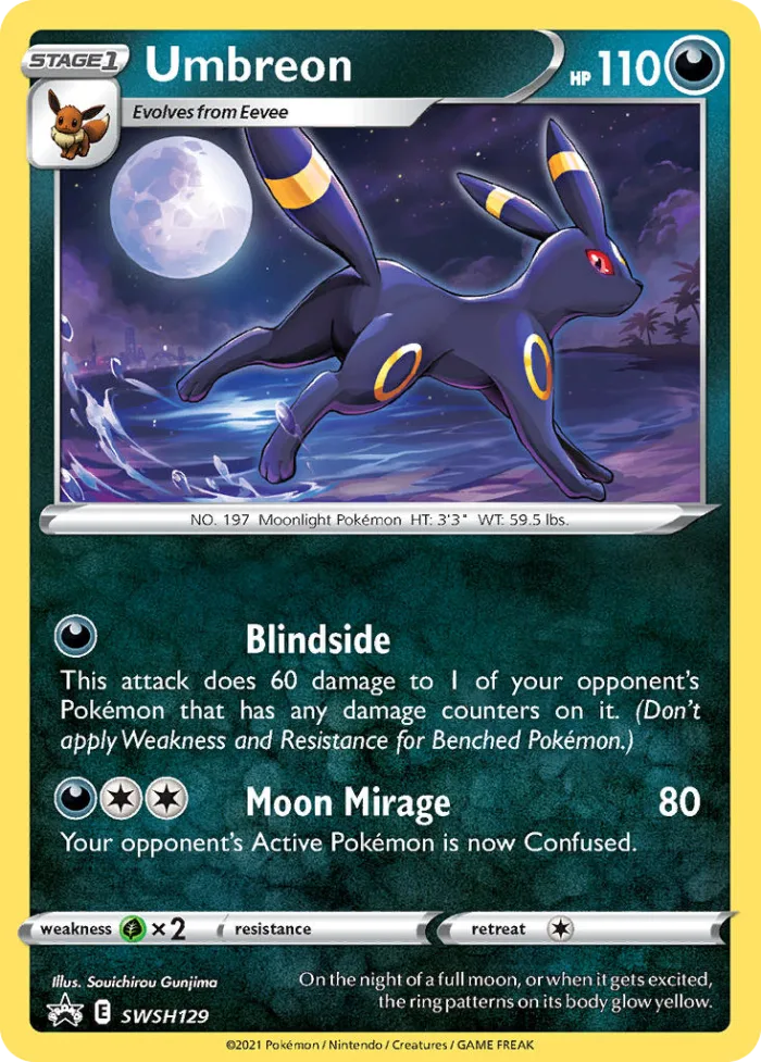 Umbreon #SWSH129 SWSH Black Star Promos Pokemon card