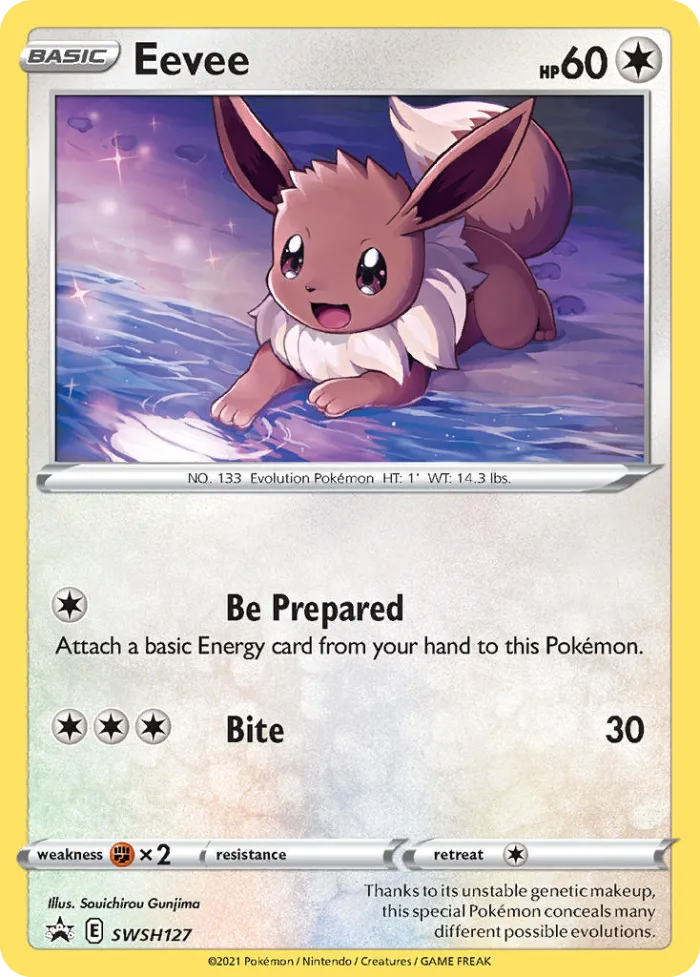 Eevee #SWSH127 SWSH Black Star Promos Pokemon card