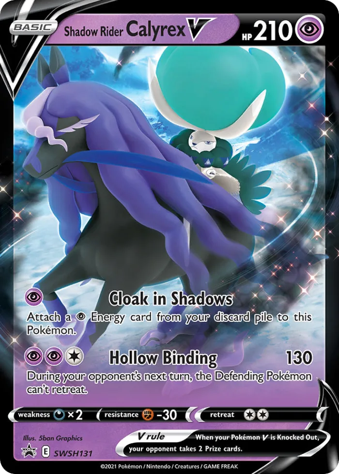 Shadow Rider Calyrex V #SWSH131 SWSH Black Star Promos Pokemon card