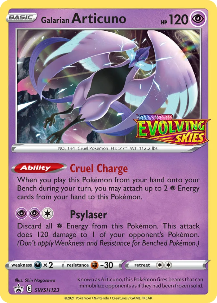 Galarian Articuno #SWSH123 SWSH Black Star Promos Pokemon card