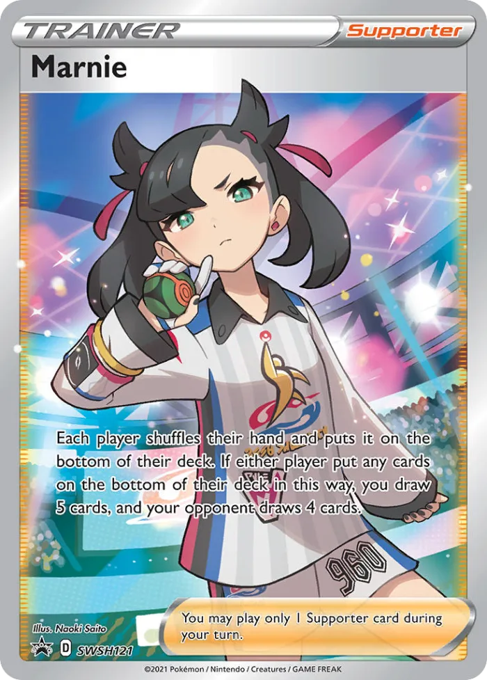 Marnie #SWSH121 SWSH Black Star Promos Pokemon card