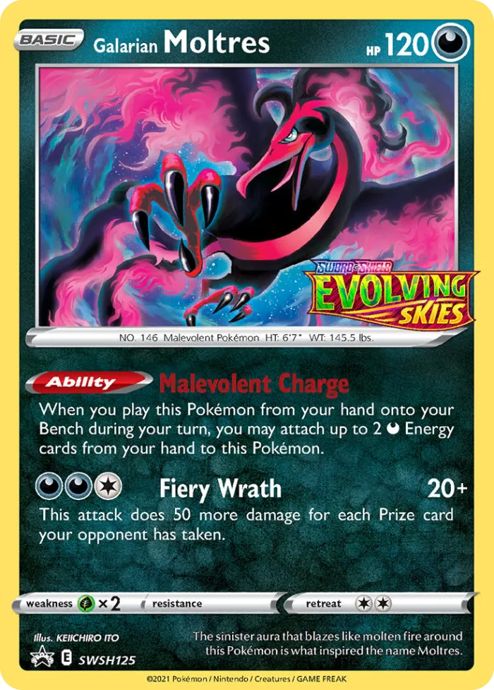 Galarian Moltres #SWSH125 SWSH Black Star Promos Pokemon card