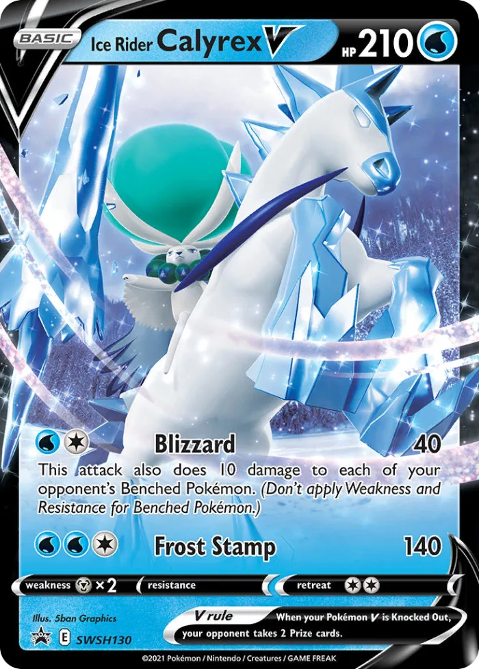 Ice Rider Calyrex V #SWSH130 SWSH Black Star Promos Pokemon card