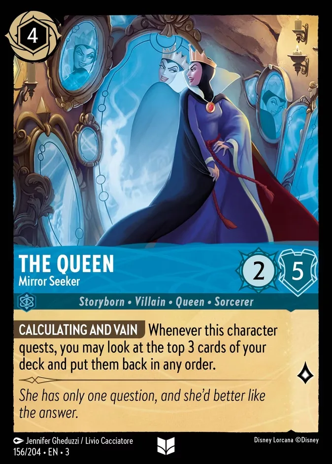The Queen #156 Into the Inklands Disney Lorcana card