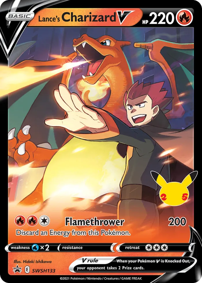 Lance's Charizard V #SWSH133 SWSH Black Star Promos Pokemon card