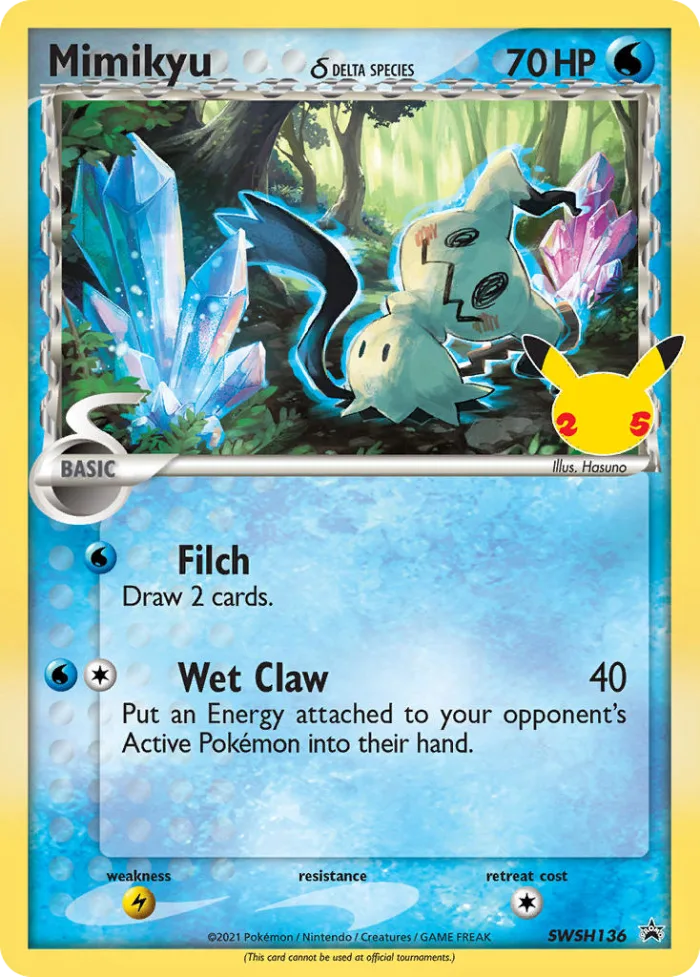 Mimikyu δ Delta Species #SWSH136 SWSH Black Star Promos Pokemon card