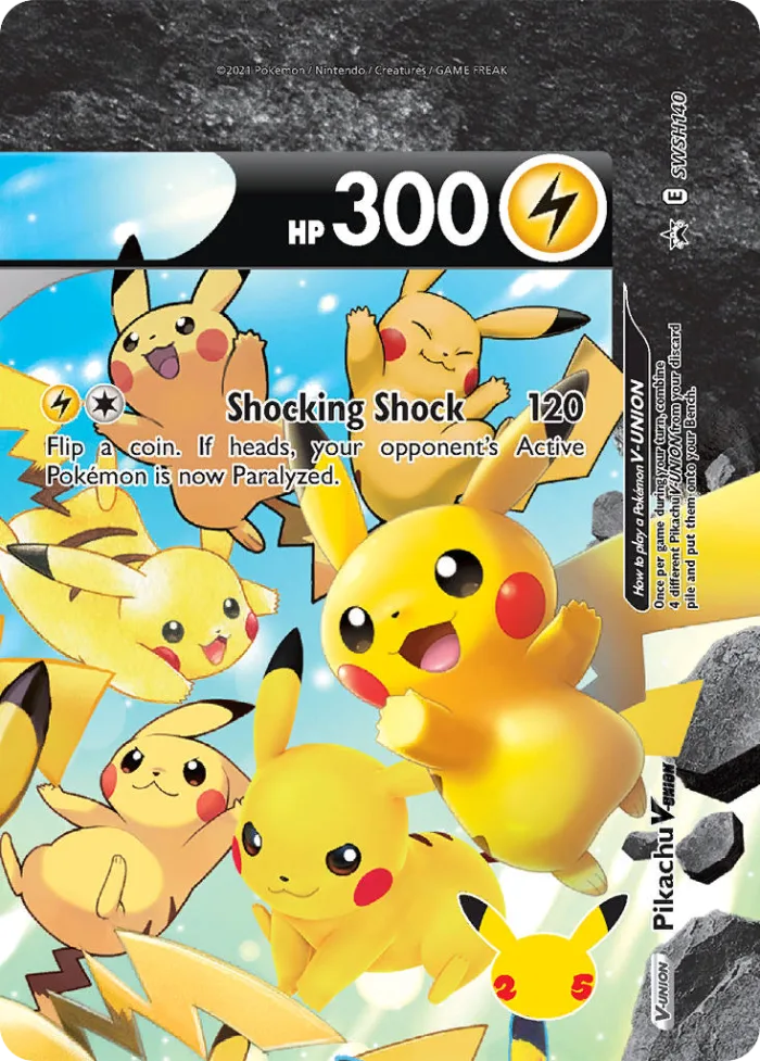 Pikachu V-UNION #SWSH140 SWSH Black Star Promos Pokemon card