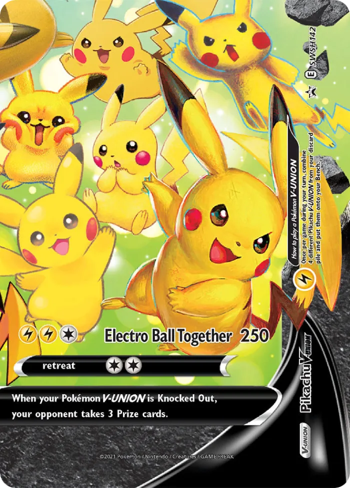Pikachu V-UNION #SWSH142 SWSH Black Star Promos Pokemon card