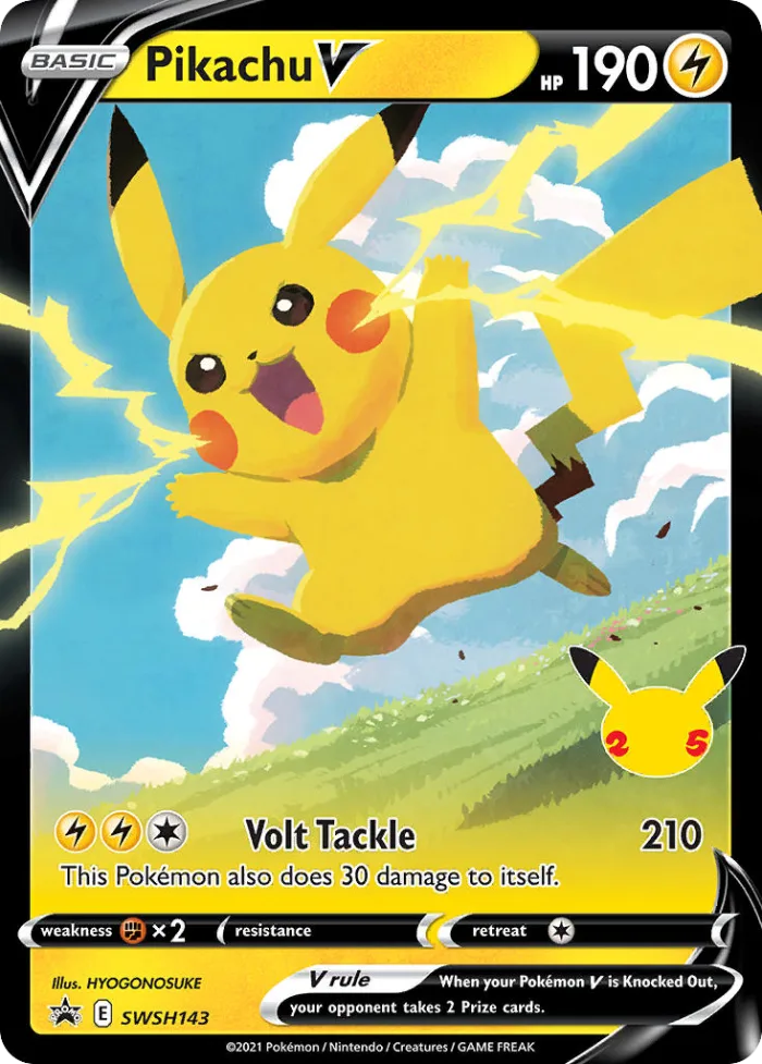Pikachu V #SWSH143 SWSH Black Star Promos Pokemon card