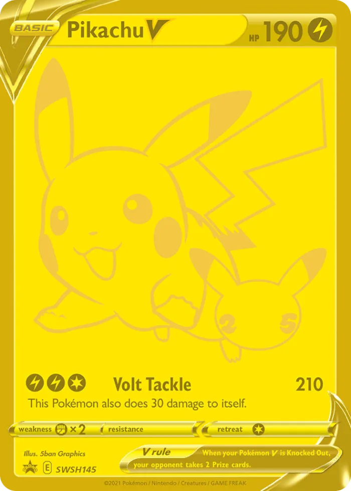 Pikachu V #SWSH145 SWSH Black Star Promos Pokemon card