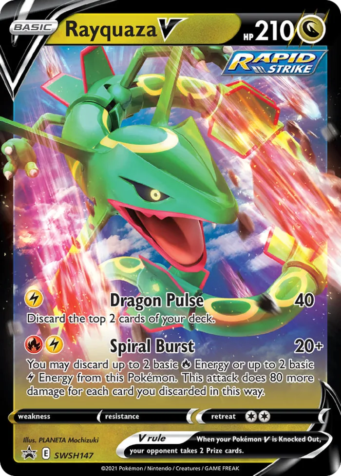 Rayquaza V #SWSH147 SWSH Black Star Promos Pokemon card