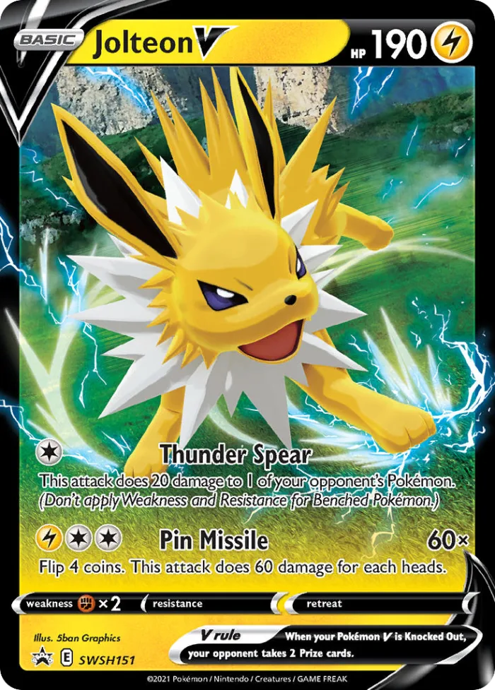 Jolteon V #SWSH151 SWSH Black Star Promos Pokemon card