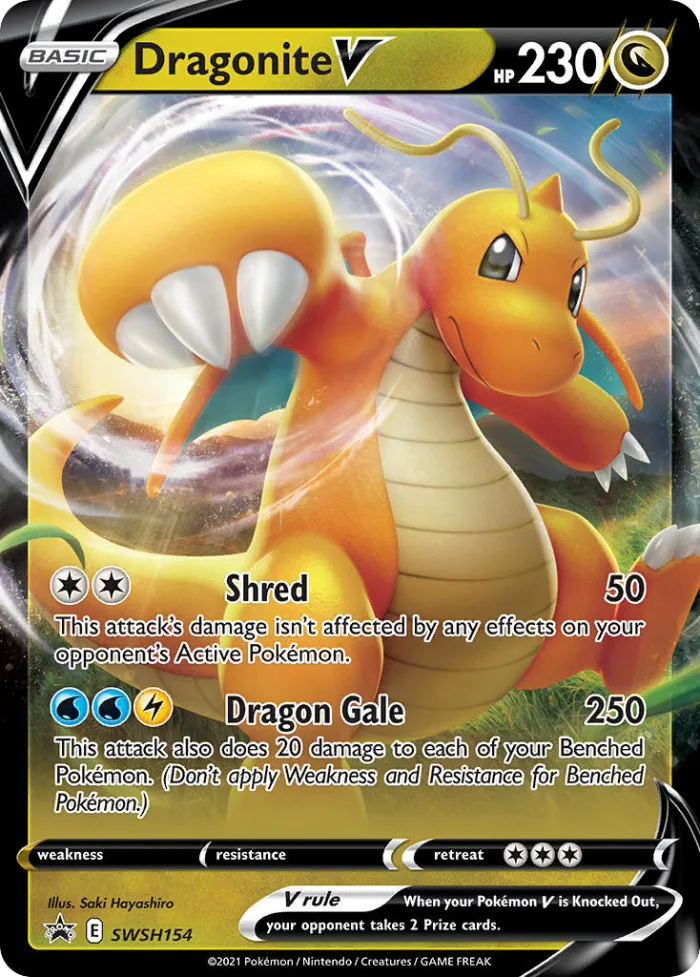 Dragonite V #SWSH154 SWSH Black Star Promos Pokemon card