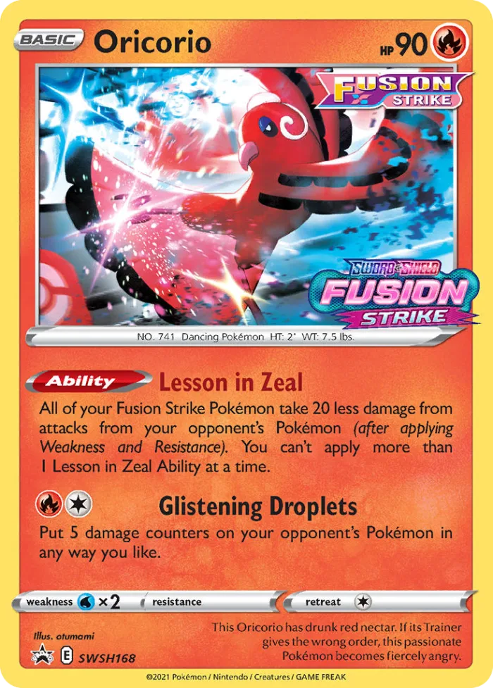 Oricorio #SWSH168 SWSH Black Star Promos Pokemon card