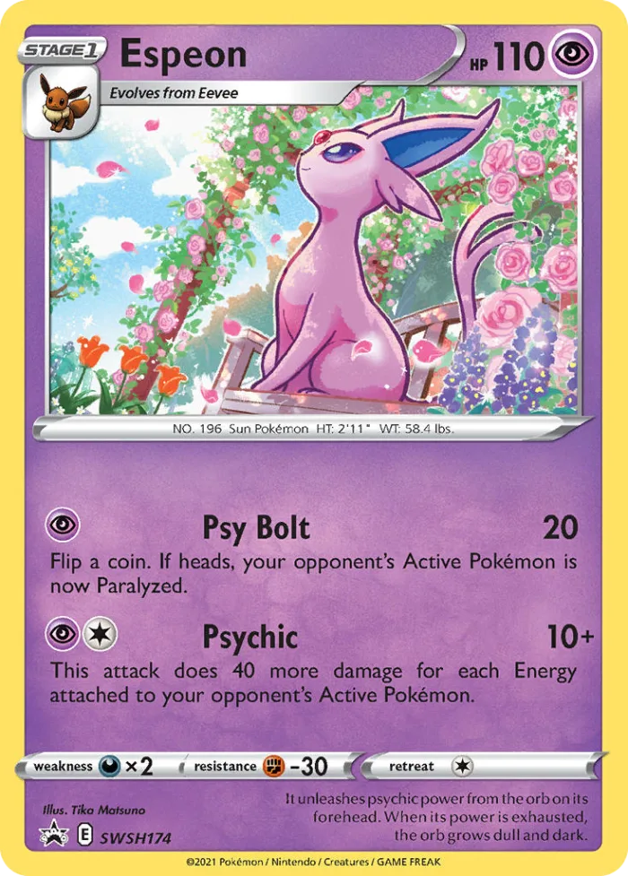Espeon #SWSH174 SWSH Black Star Promos Pokemon card