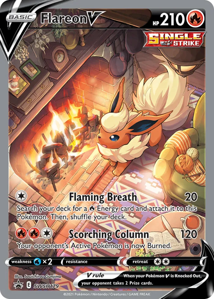 Flareon V #SWSH179 SWSH Black Star Promos Pokemon card