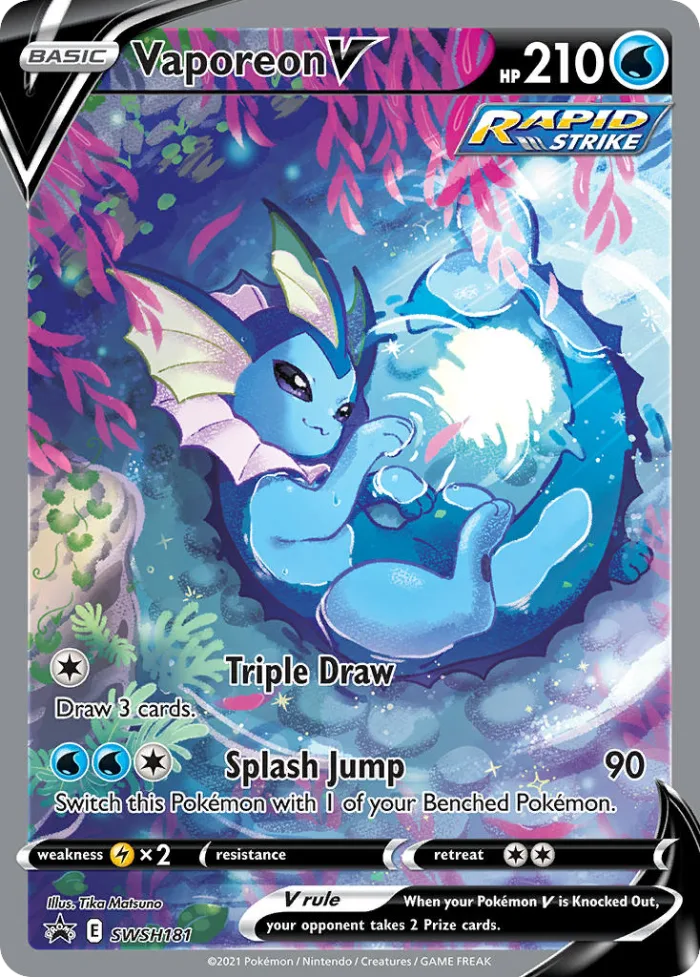 Vaporeon V #SWSH181 SWSH Black Star Promos Pokemon card