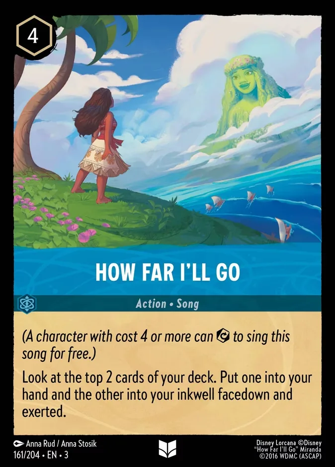 How Far I'll Go #161 Into the Inklands Disney Lorcana card