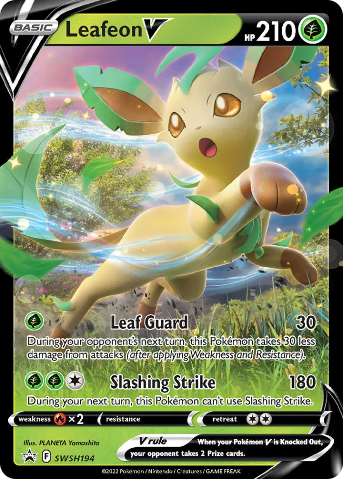 Leafeon V #SWSH194 SWSH Black Star Promos Pokemon card