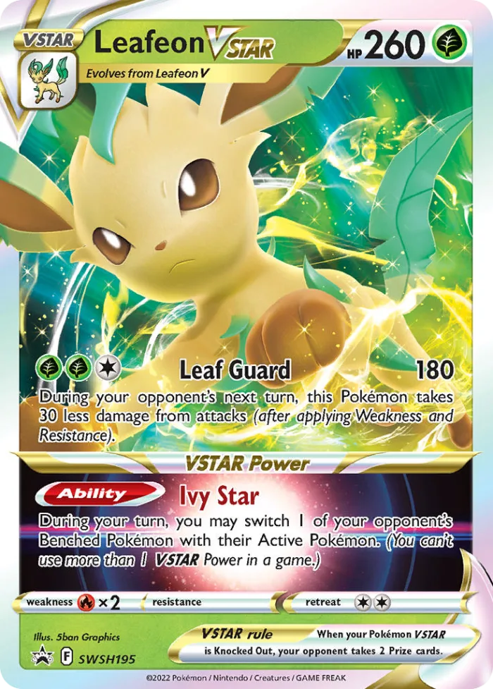 Leafeon VSTAR #SWSH195 SWSH Black Star Promos Pokemon card