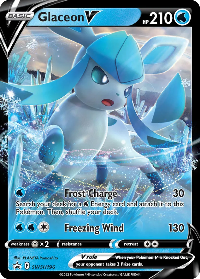 Glaceon V #SWSH196 SWSH Black Star Promos Pokemon card