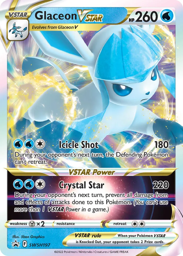 Glaceon VSTAR #SWSH197 SWSH Black Star Promos Pokemon card