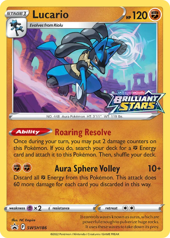Lucario #SWSH186 SWSH Black Star Promos Pokemon card