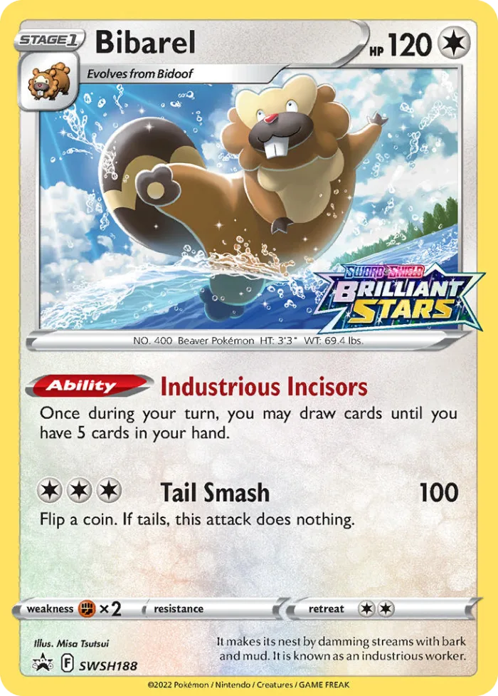 Bibarel #SWSH188 SWSH Black Star Promos Pokemon card