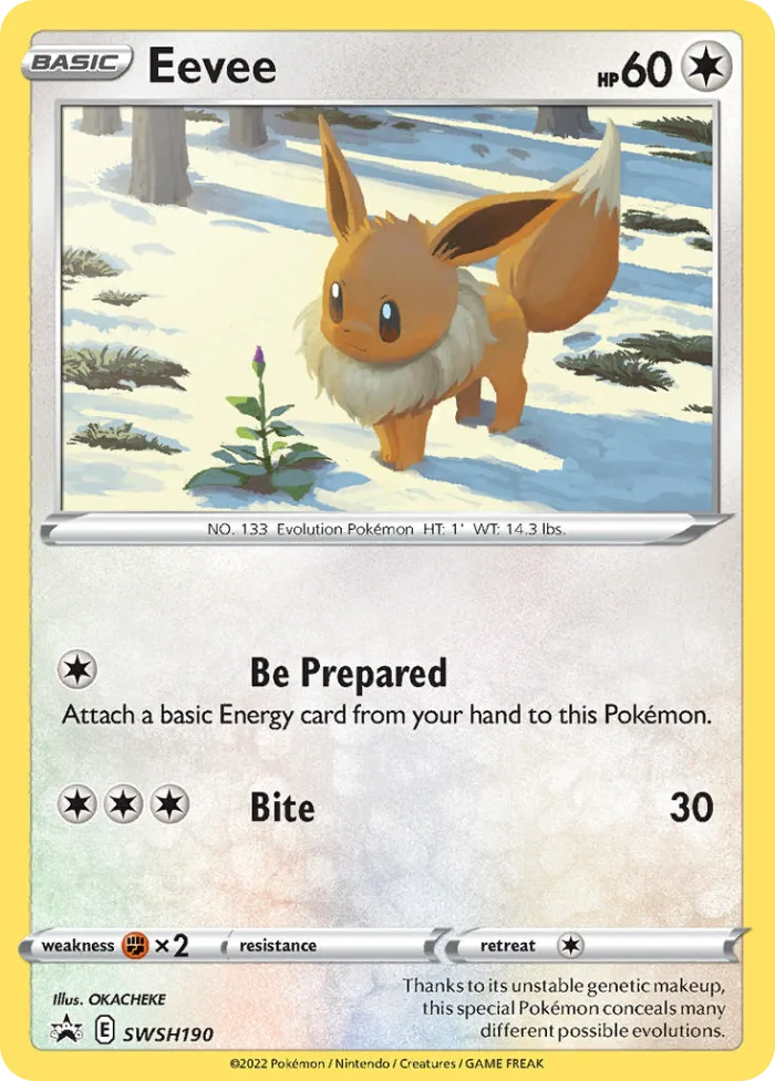 Eevee #SWSH190 SWSH Black Star Promos Pokemon card