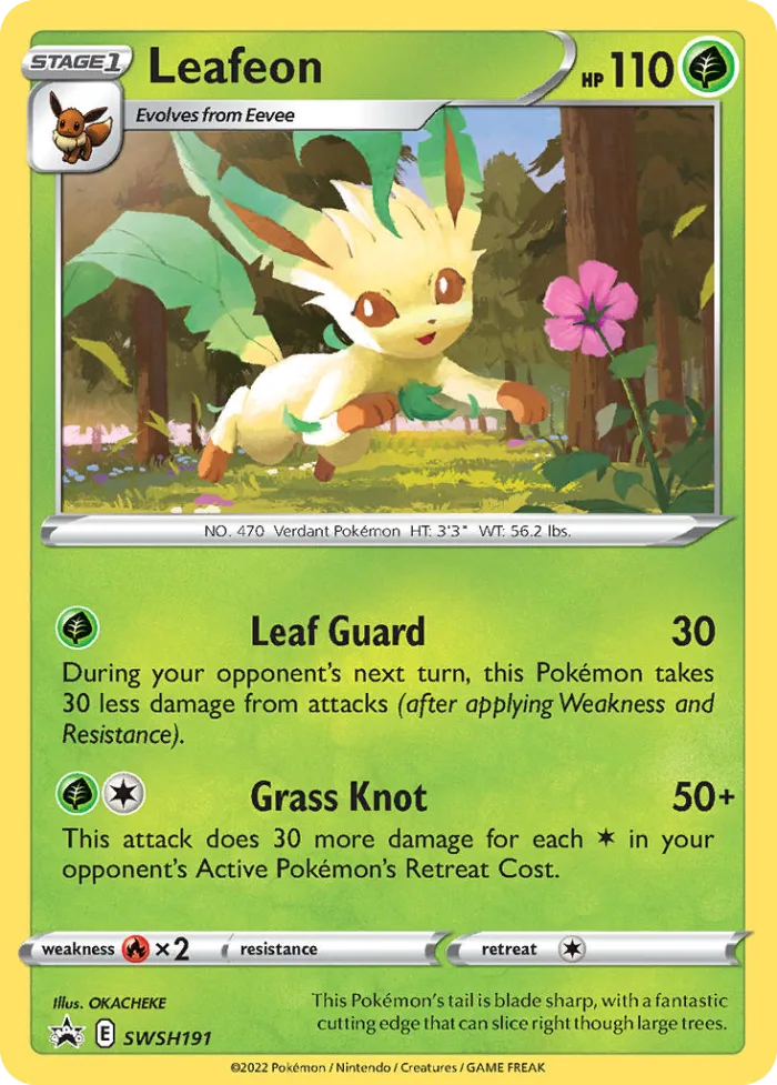Leafeon #SWSH191 SWSH Black Star Promos Pokemon card