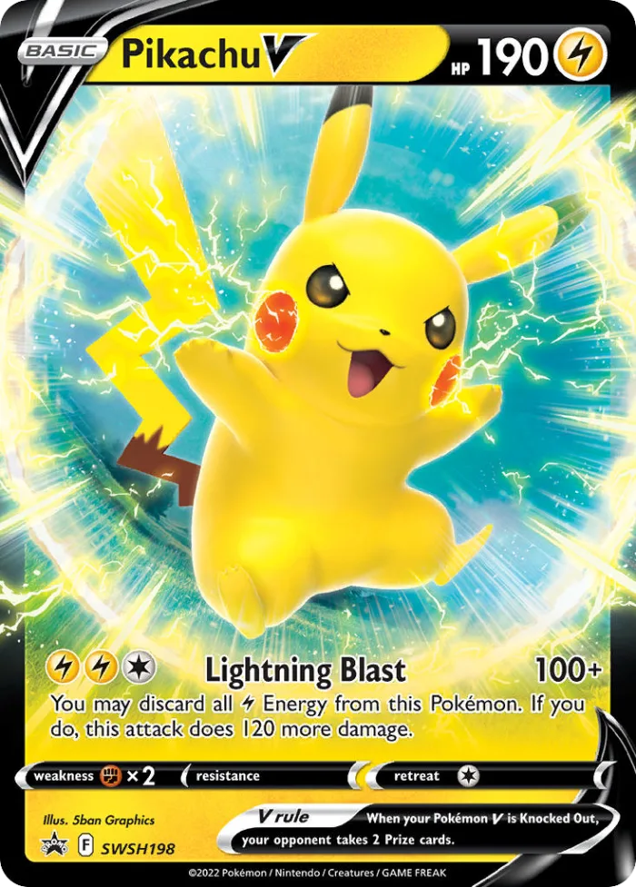 Pikachu V #SWSH198 SWSH Black Star Promos Pokemon card