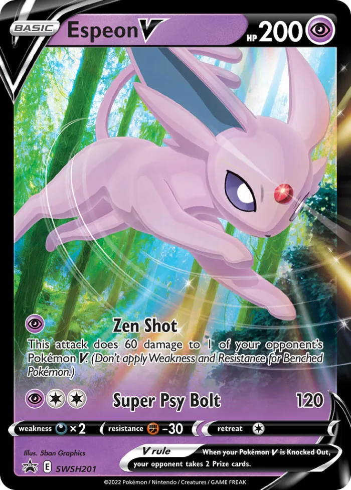 Espeon V #SWSH201 SWSH Black Star Promos Pokemon card