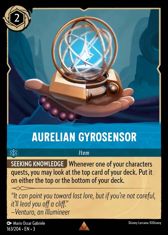 Aurelian Gyrosensor #163 Into the Inklands Disney Lorcana card