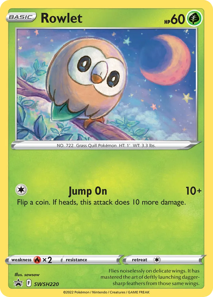 Rowlet #SWSH220 SWSH Black Star Promos Pokemon card