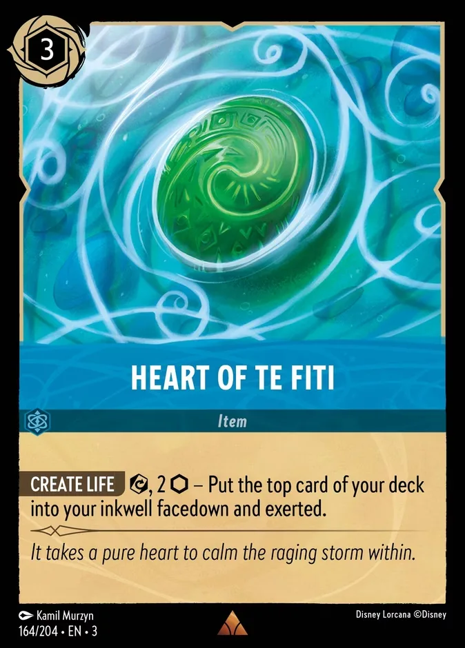 Heart of Te Fiti #164 Into the Inklands Disney Lorcana card