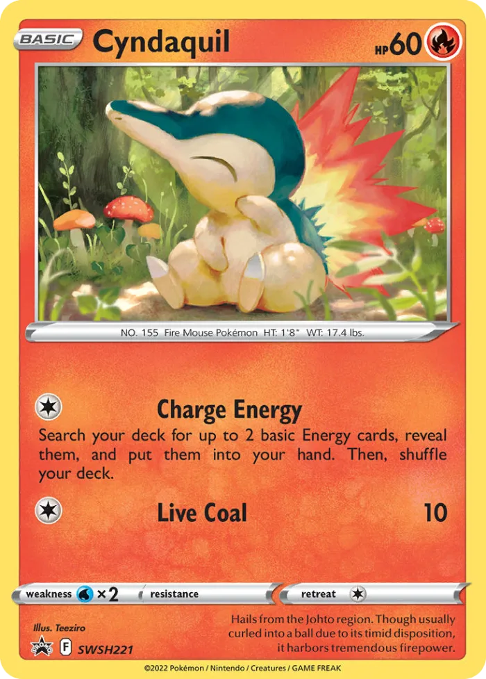 Cyndaquil #SWSH221 SWSH Black Star Promos Pokemon card
