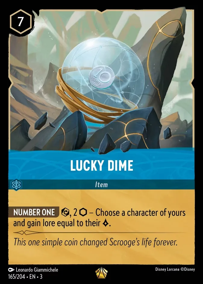 Lucky Dime #165 Into the Inklands Disney Lorcana card