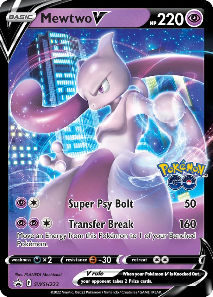 Mewtwo V #SWSH223 SWSH Black Star Promos Pokemon card