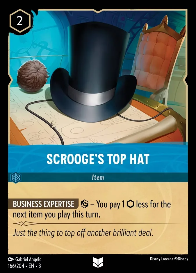 Scrooge's Top Hat #166 Into the Inklands Disney Lorcana card