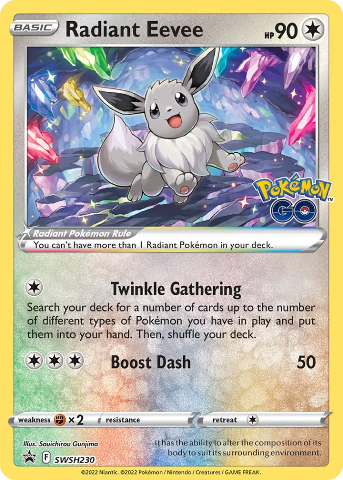 Radiant Eevee #SWSH230 SWSH Black Star Promos Pokemon card