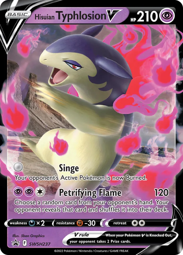 Hisuian Typhlosion V #SWSH237 SWSH Black Star Promos Pokemon card
