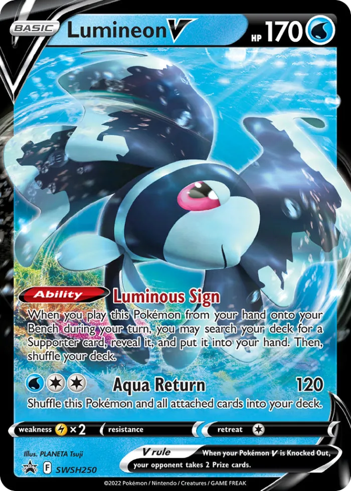 Lumineon V #SWSH250 SWSH Black Star Promos Pokemon card
