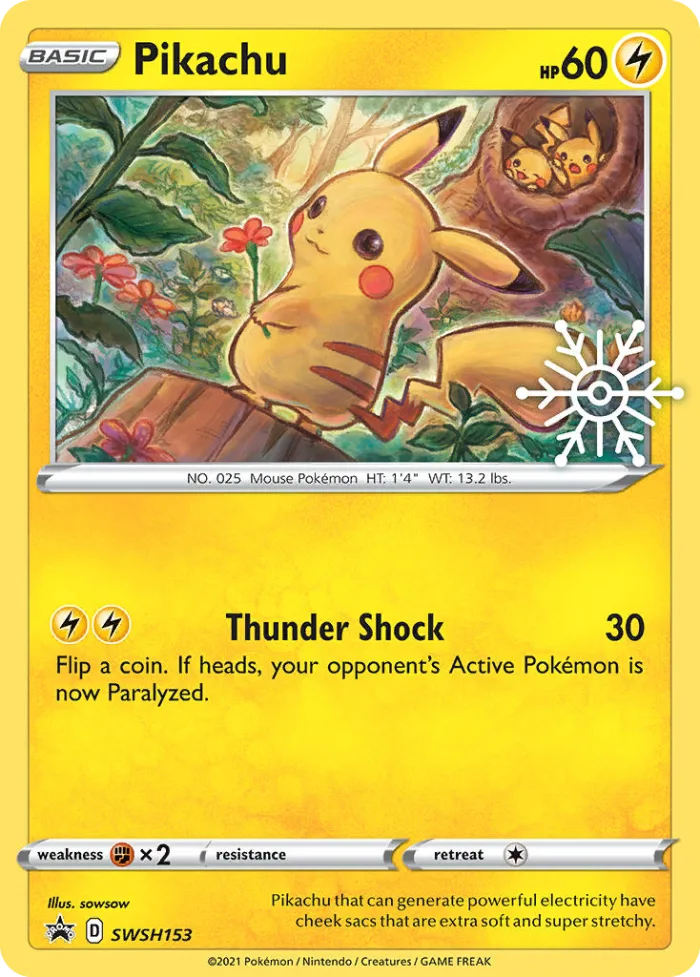 Pikachu #SWSH153 SWSH Black Star Promos Pokemon card
