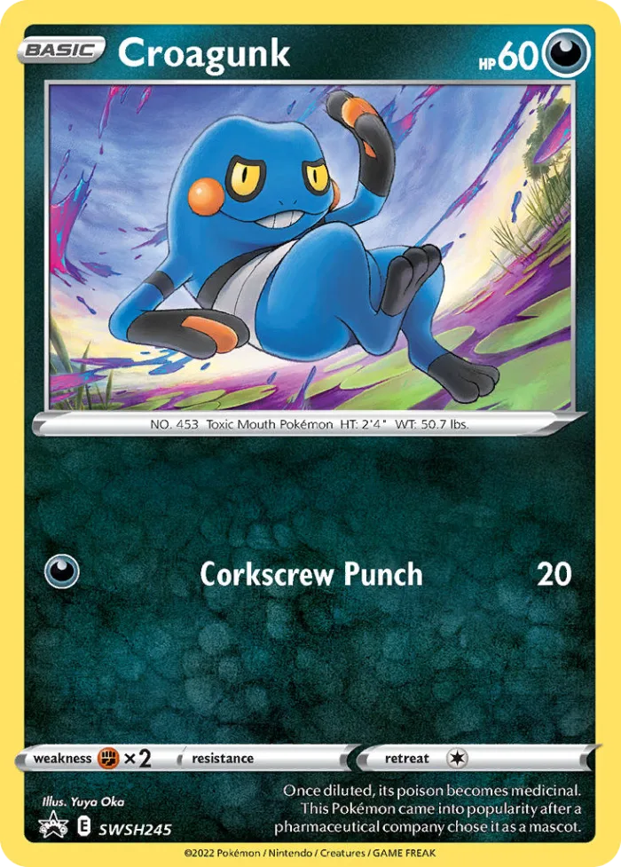 Croagunk #SWSH245 SWSH Black Star Promos Pokemon card