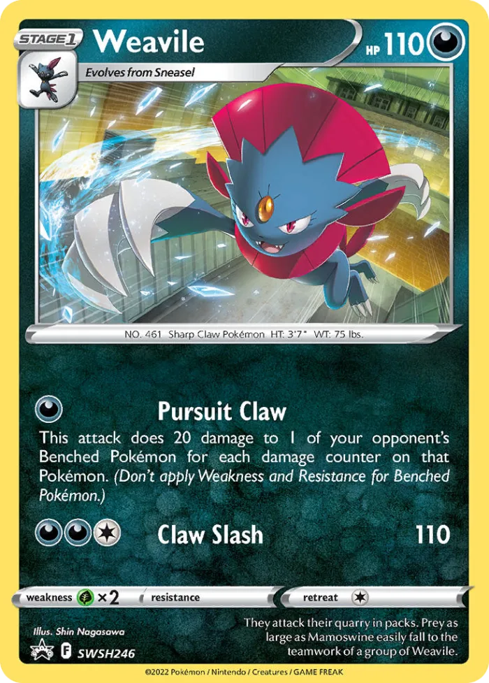 Weavile #SWSH246 SWSH Black Star Promos Pokemon card