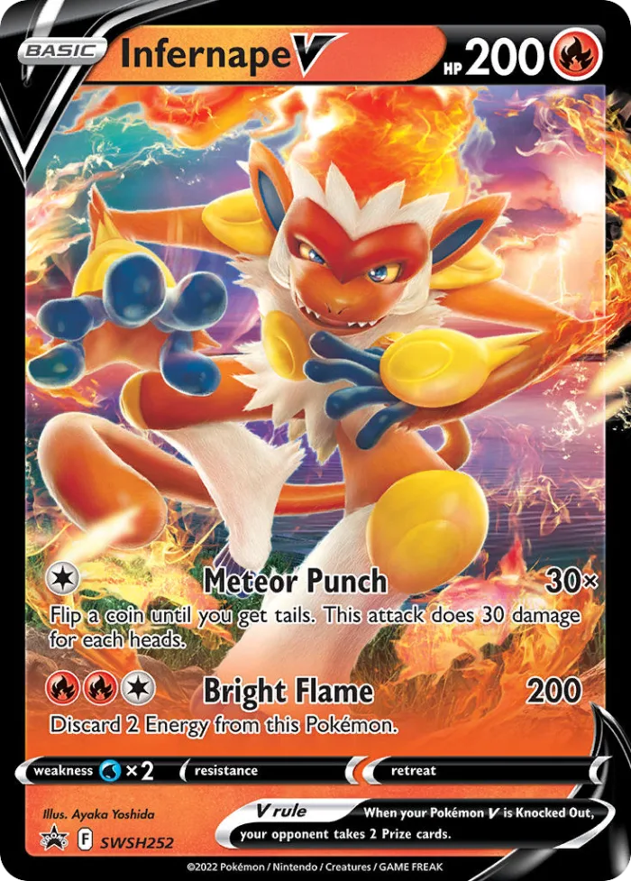 Infernape V #SWSH252 SWSH Black Star Promos Pokemon card