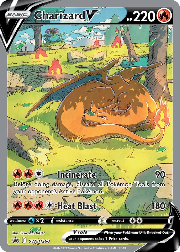 Charizard V #SWSH260 SWSH Black Star Promos Pokemon card