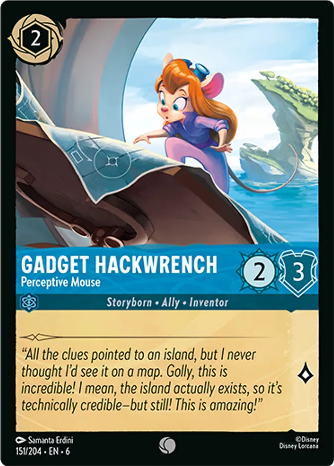 Gadget Hackwrench #151 Azurite Sea Disney Lorcana card