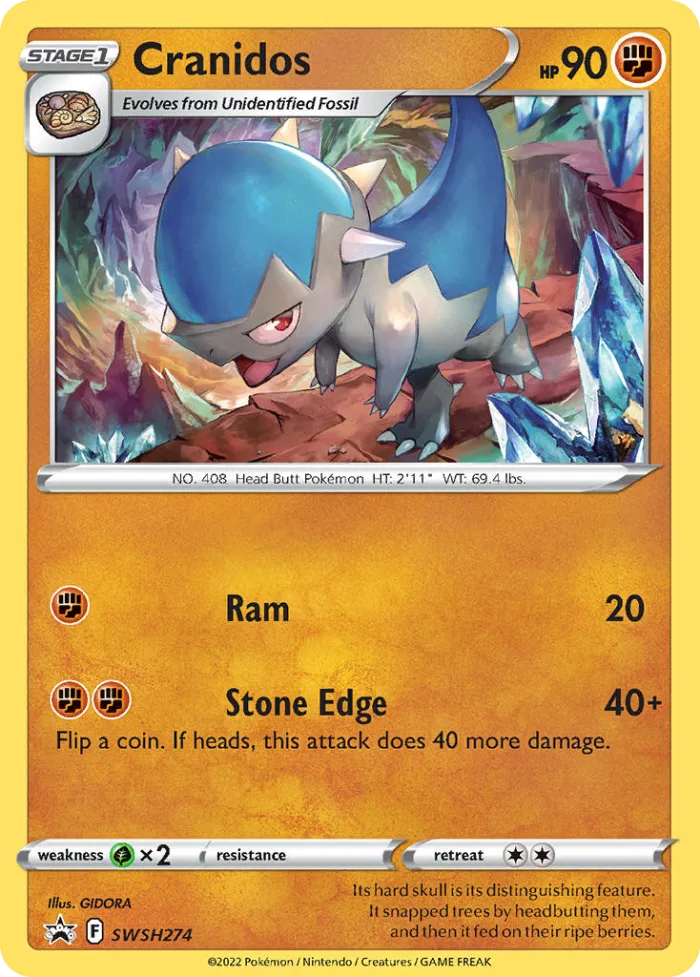 Cranidos #SWSH274 SWSH Black Star Promos Pokemon card