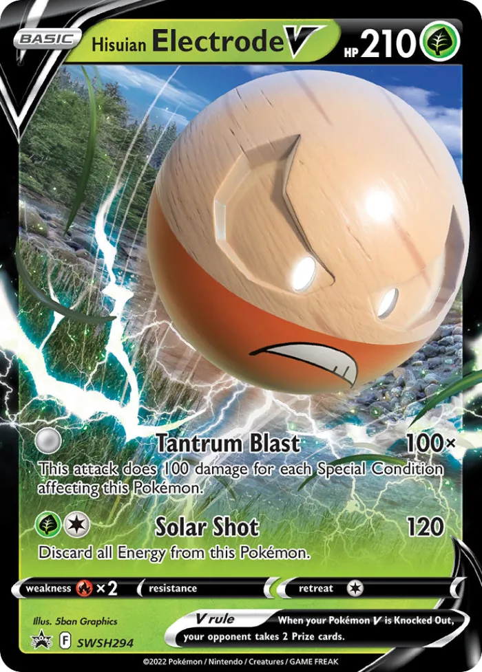 Hisuian Electrode V #SWSH294 SWSH Black Star Promos Pokemon card